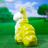 Садовая фигура "Гусеница веселая" салатовая 32х32см