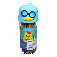 Фломастеры 36 цветов "Утка в очках", в пластиковом пенале, МИКС