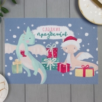 Салфетка новогодняя на стол Доляна &laquo;Сладких праздников&raquo;, 40х29см