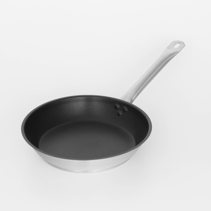 Сковорода из нержавеющей стали Hanna Kn&ouml;vell, d=26 см, h=5 см, толщина стенки 0,6 мм, длина ручки 25 см, антипригарное покрытие, индукция