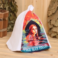 Шапка для бани "Краса всея России" Шапка для бани "Краса всея России"