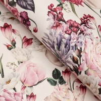 Бумага упаковочная крафт "Нежность", 70 х 100 см,1 лист, Бумага упаковочная крафт "Нежность", 70 х 100 см,1 лист,