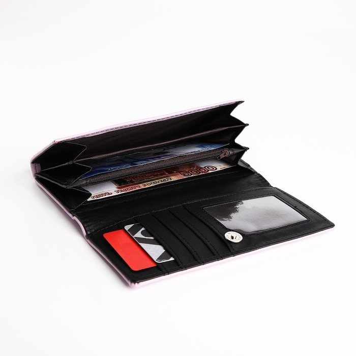 Кошелёк женский на магните, цвет сиреневый Кошелёк женский на магните, цвет сиреневый