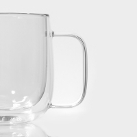 Кружка стеклянная с двойными стенками Magistro &laquo;Адель&raquo;, 300 мл