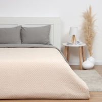 Покрывало LoveLife Tufting: Квадрат цв.бежевый, 240*230±5см, микрофайбер, 100% п/э Покрывало LoveLife Tufting: Квадрат цв.бежевый, 240*230±5см, микрофайбер, 100% п/э