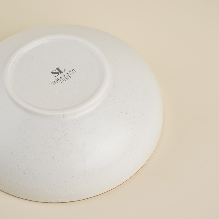 Салатник фарфоровый SL Home «Волнка в камне», 1 л, d=19 см, цвет белый Салатник фарфоровый SL Home «Волнка в камне», 1 л, d=19 см, цвет белый