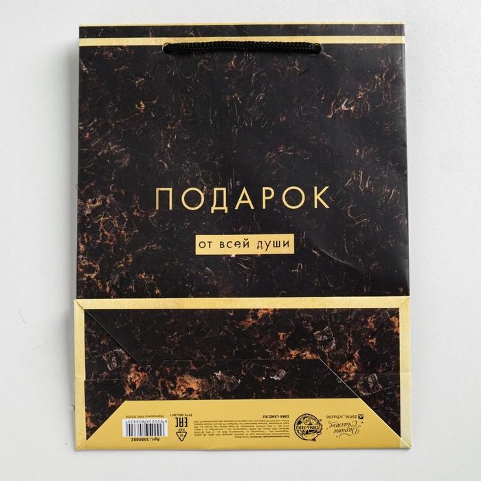 Пакет подарочный ламинированный вертикальный, упаковка, &laquo;От всей души&raquo;, MS 18 х 23 х 8 см