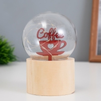 Ночник «Шар-люблю кофе» LED 3хAG10 шар 8см 6,5х6,5х11,5см Ночник «Шар-люблю кофе» LED 3хAG10 шар 8см 6,5х6,5х11,5см