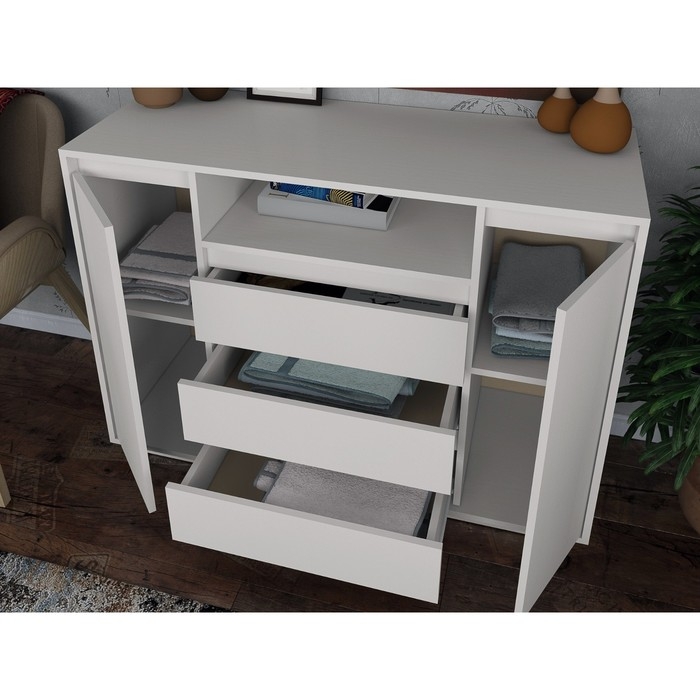 Комод "Сенатор-1", 1200 х 917 х 450, белый