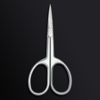 Ножницы маникюрные &laquo;Premium satin&raquo;, узкие, прямые, матовые, 9,6 см, цвет серебристый