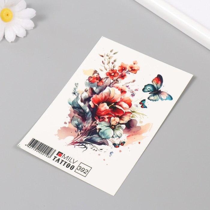 Татуировка на тело Татуировка на тело "Цветы" 10х15 см