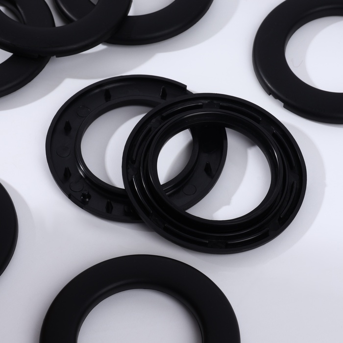 Люверсы для штор, d = 3,5/5,5 см, 10 шт, цвет матовый чёрный Люверсы для штор, d = 3,5/5,5 см, 10 шт, цвет матовый чёрный