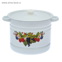 Мантоварка-позница эмалированная, 9 л, декор, 3 вставки, цвет МИКС