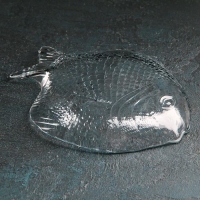 Тарелка из закаленного стекла стеклянная Marine, 19,6&times;16 см, цвет прозрачный