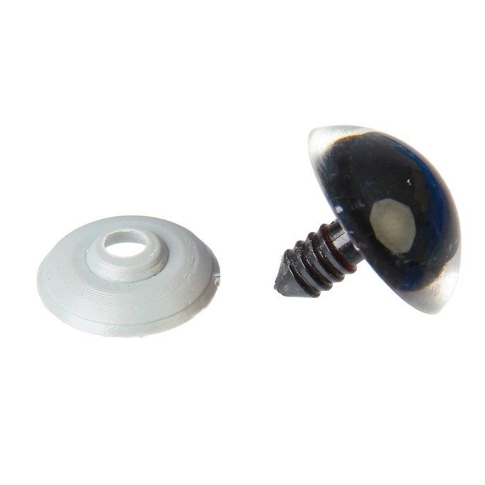 Глаза винтовые с заглушками, &laquo;Блёстки&raquo; набор 20 шт, размер 1 шт: 2,2 см, цвет коричневый