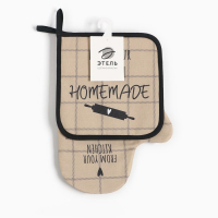 Набор кухонный &laquo;Kitchen&raquo; варежка-прихватка 20х28см, прихватка 19х19см,100% хл