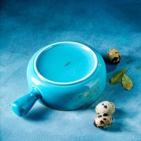 Кокотница фарфоровая Magistro «Церера», 500 мл, d=15 см, цвет голубой Кокотница фарфоровая Magistro «Церера», 500 мл, d=15 см, цвет голубой