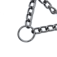 Ошейник - полуудавка металлический трехрядный, 40 см, толщина проволоки 2 мм, черный Ошейник - полуудавка металлический трехрядный, 40 см, толщина проволоки 2 мм, черный