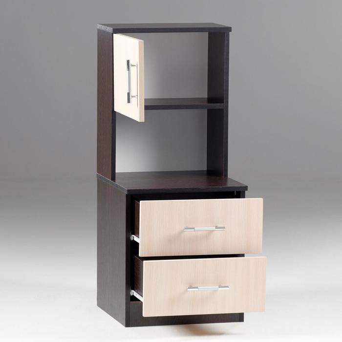 Тумба прикроватная Бася, 950х400х415, Венге/Дуб молочный Тумба прикроватная Бася, 950х400х415, Венге/Дуб молочный