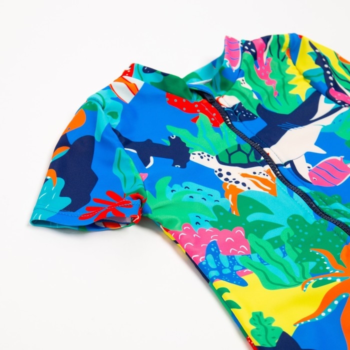 Купальник слитный детский MINAKU на молнии, рост 128-134