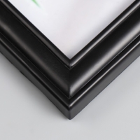 Фоторамка пластик 10х15 см с полкой "Оливия" чёрная 26х15 см