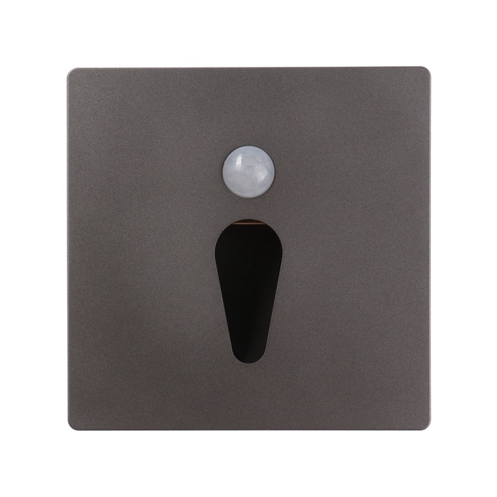 Встраиваемый светильник для лестницы, NL-35, датчик движ, 1.5 Вт, 60 Лм, 6500К, серебристый