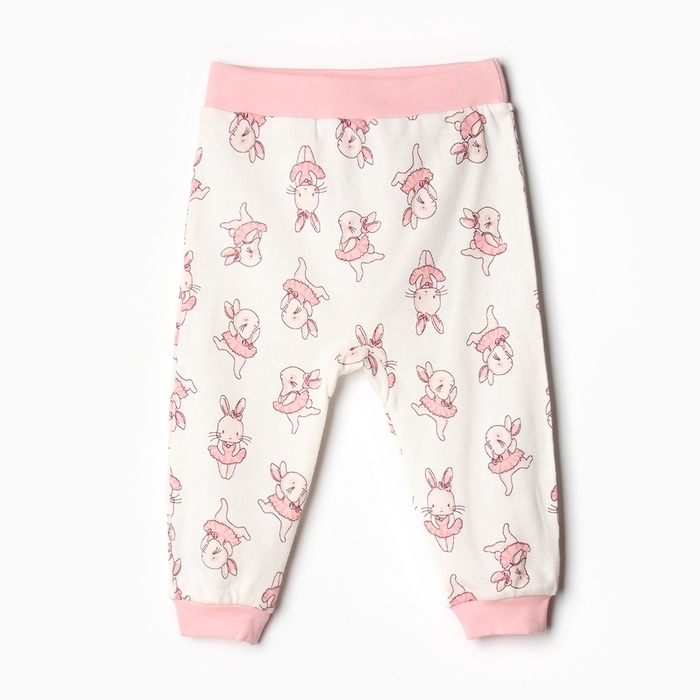 Штанишки детские, цвет белый/зайчики, рост 68 см Штанишки детские, цвет белый/зайчики, рост 68 см