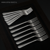 Набор вилок столовых &laquo;Ванесса&raquo;, h=19,5 см, 12 шт, цвет серебряный