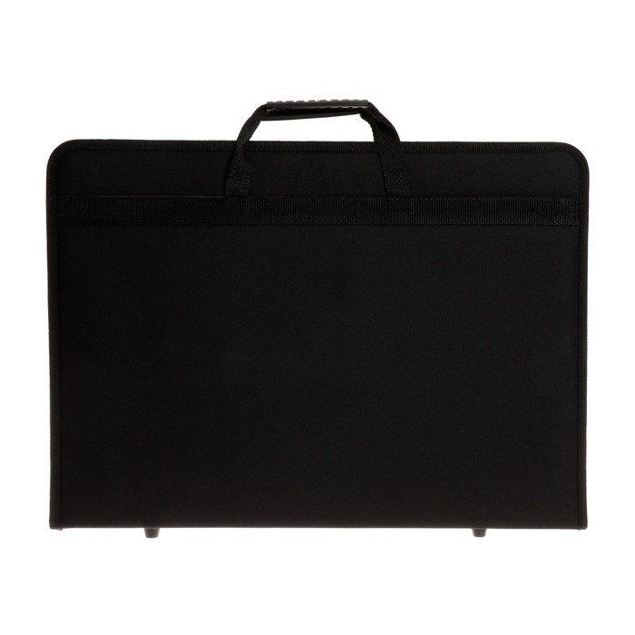 Папка для чертежей и рисунков для художников А3, 470 х 350 х 40 мм, с ручками, каркасная, текстильная, Папка для чертежей и рисунков для художников А3, 470 х 350 х 40 мм, с ручками, каркасная, текстильная, "Вдохновение" 1B3, внутренний карман, чёрная