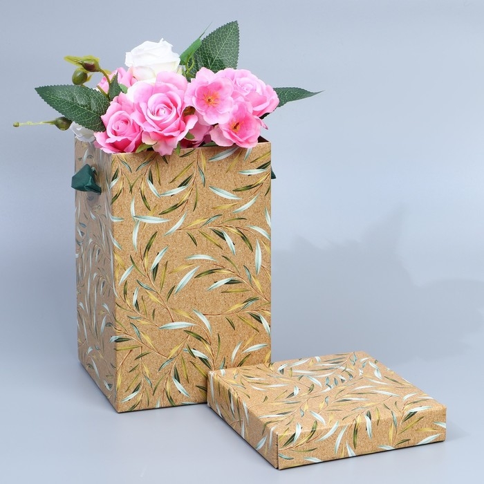 Коробка складная &laquo;Веточки&raquo;, 14 х 23 см