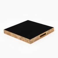 Поднос пластиковый прямоугольный с зеркалом &laquo;Узоры&raquo;, 37 х 37 х 4,5 см сервировочный