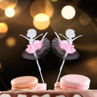 Топпер «Балерина», набор 2 шт., цвет розовый Топпер «Балерина», набор 2 шт., цвет розовый