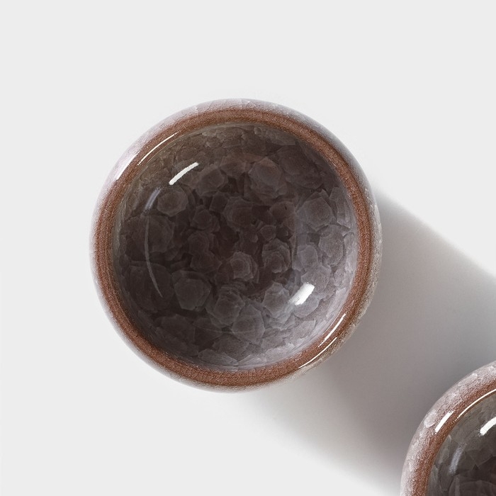 Набор для чайной церемонии керамический &laquo;Лунный камень&raquo;, 7 предметов: 6 пиал 50 мл, чайник 150 мл