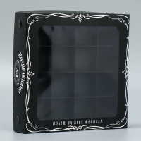 Коробка для конфет, кондитерская упаковка, 16 ячеек &laquo;Побед на всех фронтах&raquo;, 18.9 х 18.9 х 3.8 см