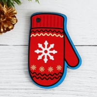 Ёлочные игрушки новогодние &laquo;Новый год: Цветные&raquo;, в деревянной коробке с гравировкой, 6 шт