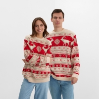 Новый год. Джемпер вязаный KAFTAN Scandinavia размер 54, красный