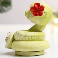 Новый год. Символ 2025. Фигура "Змея Гая" лимонная, 6х6см