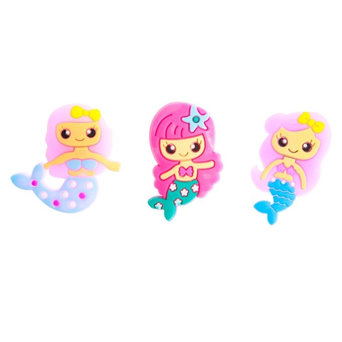 Набор «Милый браслетик», русалочка, джибитсы 3 шт., силиконовый Набор «Милый браслетик», русалочка, джибитсы 3 шт., силиконовый