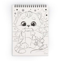 Блокнот гравюра - раскраска на новый год &laquo;Поверь в мечту&raquo;, 10 листов