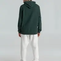 Толстовка с капюшоном унисекс Hoodie, темно-зеленый меланж, размер XS