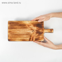 Доска разделочная, для подачи на ножках из натурального кедра Mаgistrо, 38&times;17&times;6,5 см, обожжённая