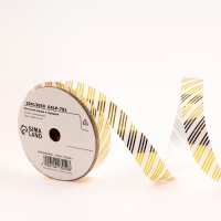 Лента для декора и подарков, "Полосы", золотая, 2 см х 50 м Лента для декора и подарков, "Полосы", золотая, 2 см х 50 м