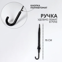 Зонт - трость полуавтоматический «Smile», 8 спиц, R = 47/55 см, D = 110 см, рисунок МИКС Зонт - трость полуавтоматический «Smile», 8 спиц, R = 47/55 см, D = 110 см, рисунок МИКС