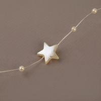 Бусы на леске, &laquo;Звёзды&raquo;, 3/14 мм, 9 &plusmn; 0,5 м, цвет золотой