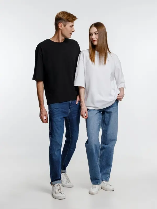 Футболка оверсайз унисекс Base Space, черная, размер XL/XXL