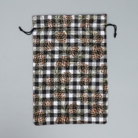Мешочек подарочный холща &laquo;Клетка&raquo;, 20 х 30 см +/- 1.5 см, Новый год