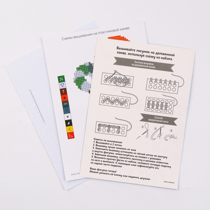 Вышивка крестиком на новый год на деревянной канве &laquo;Снегирь с варежкой&raquo;, новогодний набор для творчества