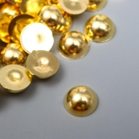 Декор для творчества пластик "Полужемчужина золотистая" набор 100 шт 1х1х0,3 см Декор для творчества пластик "Полужемчужина золотистая" набор 100 шт 1х1х0,3 см