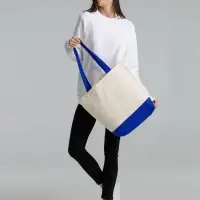 Холщовая сумка Shopaholic, ярко-синяя Холщовая сумка Shopaholic, ярко-синяя