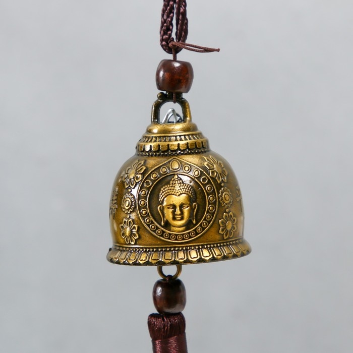 Колокольчик металл "Голова Будды" 4,8х4,8х32 см